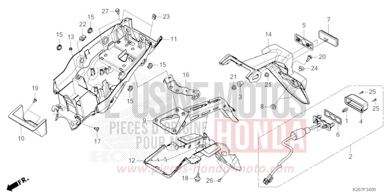 KOTFLUEGEL, HINTEN von MSX GROM A GAYETY RED (R310) von 2021